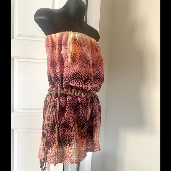 🌾 Snakeskin print strapless romper - Picture 4 of 8